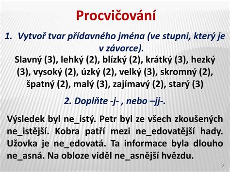 PPT PŘÍDAVNÁ JMÉNA PowerPoint Presentation free download ID 5269283