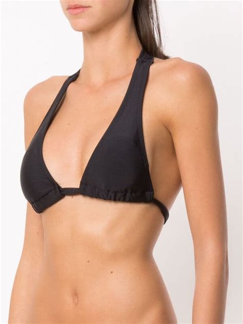 Buy AMIR SLAMA Triangle Bikini Top Black At 20 Off Editorialist