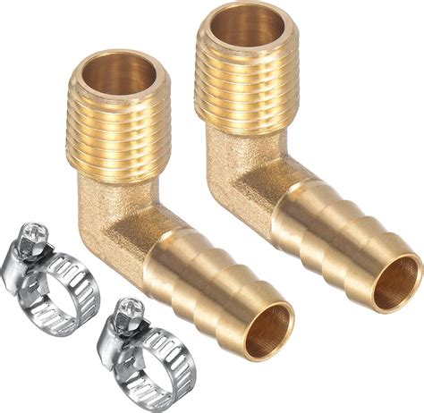 M Meterxity Pack Brass Hose Barb Fittings Degree Elbow Inch