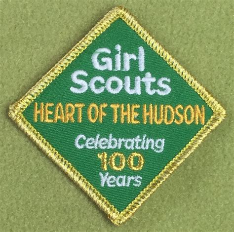 Girl Scout Heart Of The Hudson 100th Anniversary Patch Celebrating 100