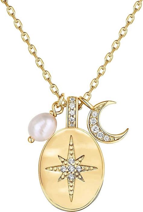 Pavoi K Gold Plated Cubic Zirconia Mm North Star Pendant