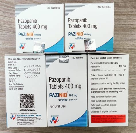 Pazinib Tablets 400mg Pazopanib Hetero At Rs 4000 Bottle In Nagpur