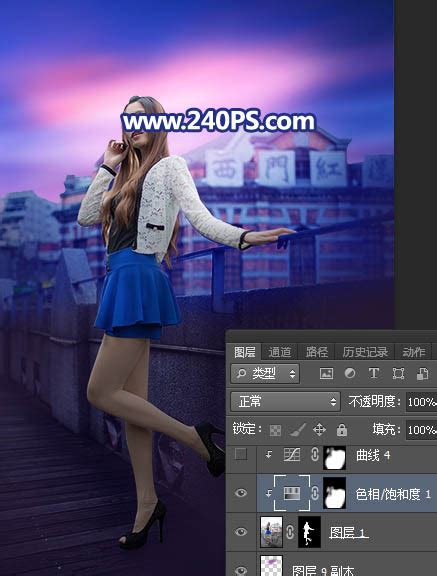 Photoshop给外景人像照片添加傍晚霞光效果2 Ps教程网