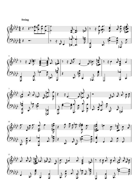 Moanin Jazz Piano Sheet Music For Piano Solo