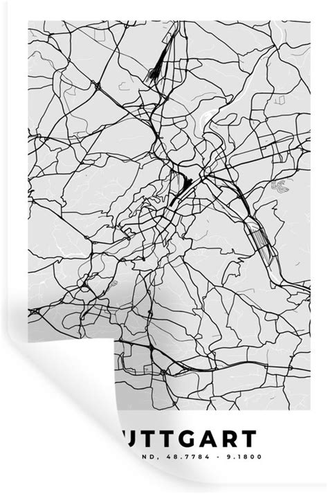 Muurstickers Sticker Folie Duitsland Stadskaart Plattegrond