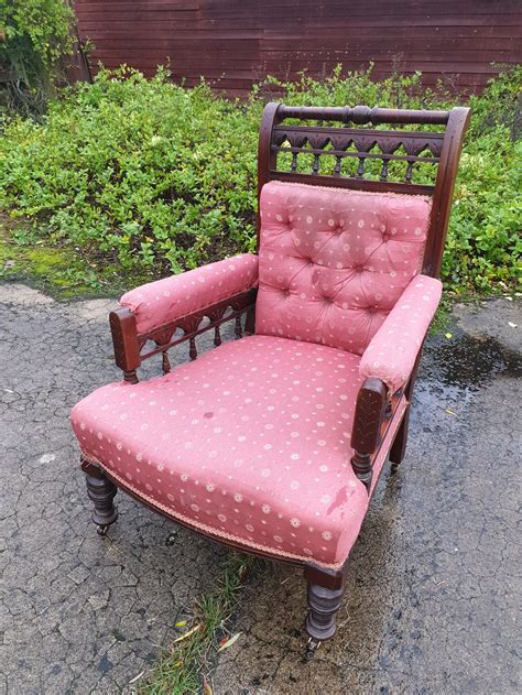 Late Victorian Upholstered Armchair