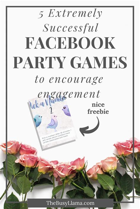 5 Extremely Successful Facebook Party Games To Encourage Engagement ~ The Busy Llama Facebook