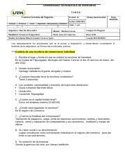 Tarea Comerciante Individual Docx Universidad Tecnologica De