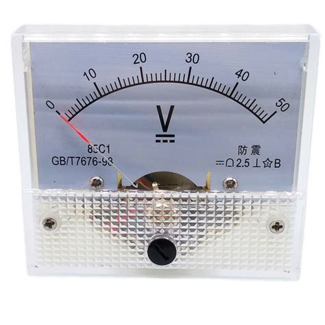 Analog Panel Volt Voltage Meter Voltmeter Gauge 85c1 0 50v Dc Wish