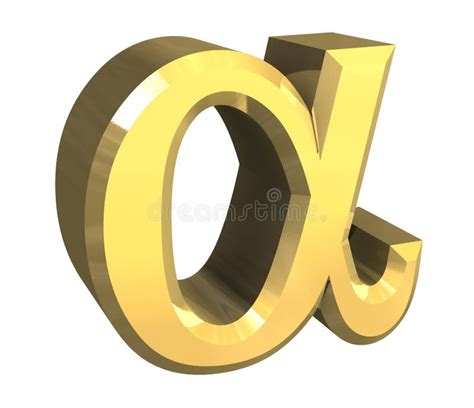 Alpha Symbol Gold D Stock Illustrations Alpha Symbol Gold D