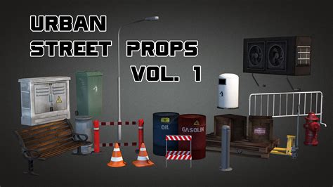 3d Model Urban Street Props Vol 1 Cgtrader