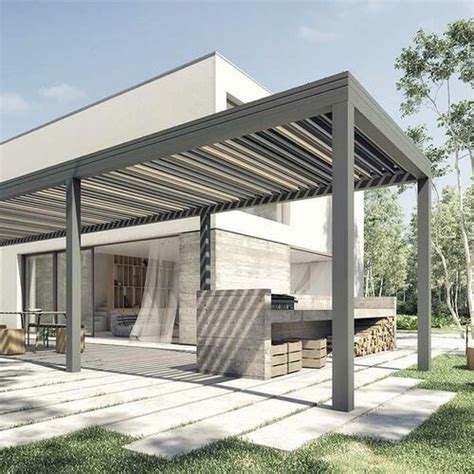 Pergola Wallis Outdoor Design by Dank Architectes Profils Systèmes