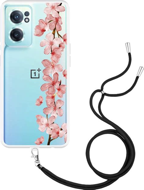 OnePlus Nord CE2 Hoesje Met Koord Flower Branch Designed By Cazy