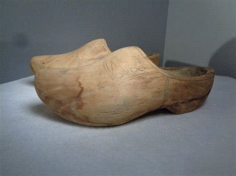 Wooden Dutch Clogs Shoes Vintage 12 Decor Hand Carved EBay