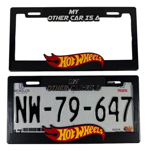 Par De Marcos Porta Placas Universales Hot Wheels Premium Env O Gratis