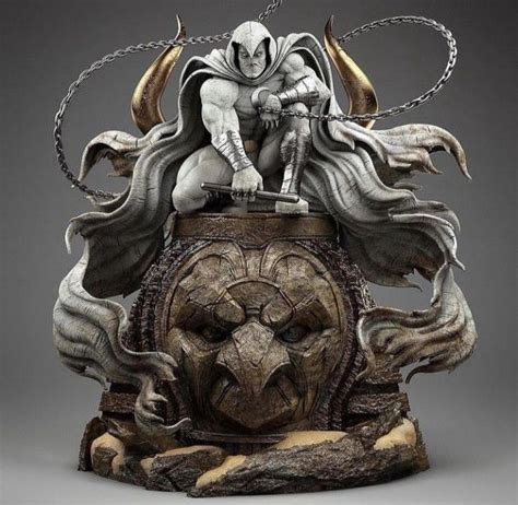 Pin By Hector Allen On Marvel Estatue Lion Sculpture Moon Knight Statue