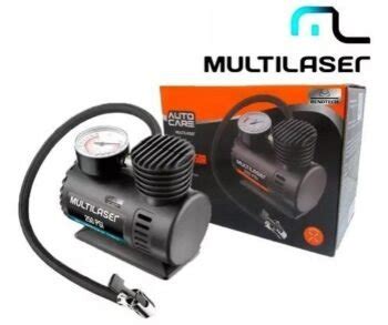 Compressor de Ar 12v Vazão 15l Min 250psi 3 Bicos Adaptadores