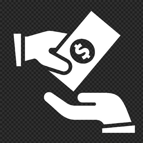 Download Hd White Hand To Hand Money Cash Payment Icon Png Citypng