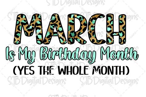 March is My Birthday Month Graphic by Jennifer Short · Creative Fabrica