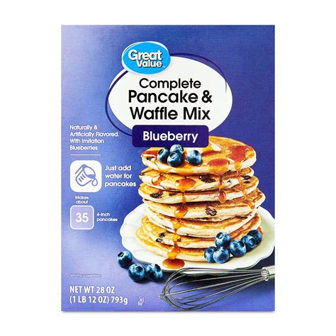 Great Value Complete Blueberry Pancake Waffle Mix 28 Oz Walmart