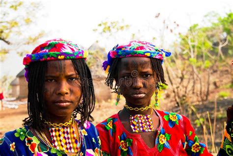 Portrait Of Tattooed Mbororo Aka Wodaabe Tribe Woman Poli Cameroon Editorial Stock Image