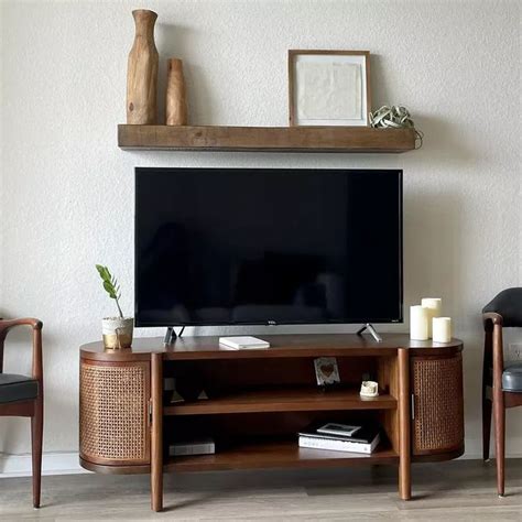 Portola Hills Caned Door TV Stand For TVs Up To 60 Threshold