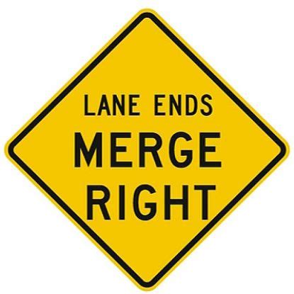 Ntsigns Products Tagged With Lane Ends Merge Left Sign