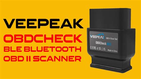 Veepeak Obdcheck Ble Bluetooth Obd Ii Scanner Youtube