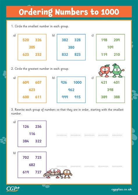 Order Numbers To 1000 Problems Stretch Year 3 CGP Plus