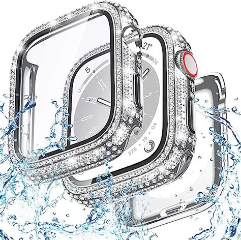 Amazon Goton 2 In 1 Waterproof Bling Case For Apple Watch 44mm