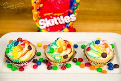 Skittles Cupcakes With Rainbow Icing RECIPE VIDEO TUTORIAL