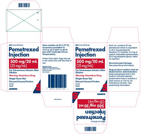 Pemetrexed Sandoz Inc FDA Package Insert Page 6