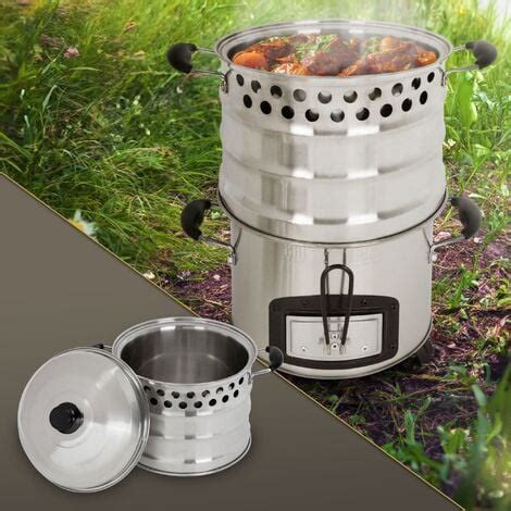 BBQBOSS Forno Da Campeggio Rocket Stove Con Pentola Di Cottura Padella