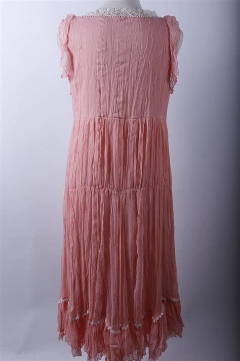 Long Peach Dress Red Patterns Lace Sleeveless Katherine - Etsy