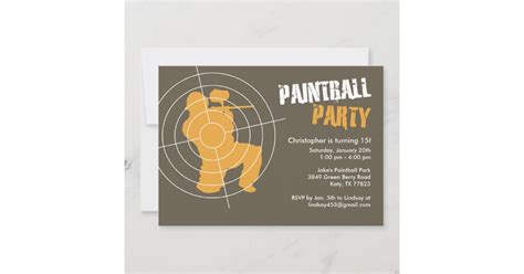 Paintball Party Invitations | Zazzle