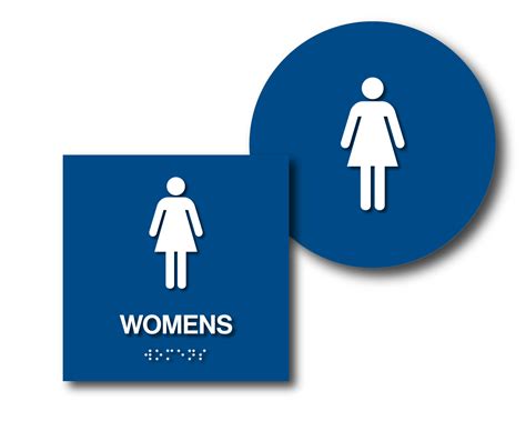 Women’s Restroom Sign Bundle – 8″h x 8″w, 12″ Circle – Harvey Signs Inc