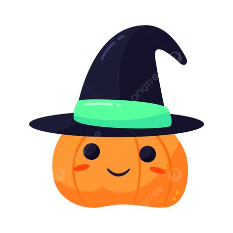 Cute Halloween Pumpkin With Witch Hat Halloween Pumpkin Witch Hat