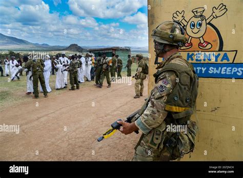 British Army training in Kenya with locals employed to provide various ...