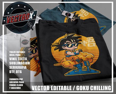 Vector Editable Goku Chilling