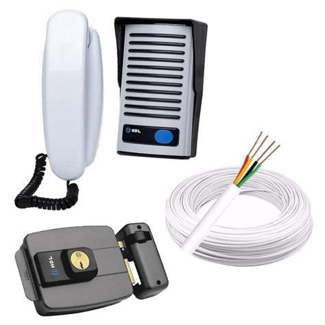 Kit Interfone HDL Completo Porteiro Eletrônico F8 Fechadura C90 e