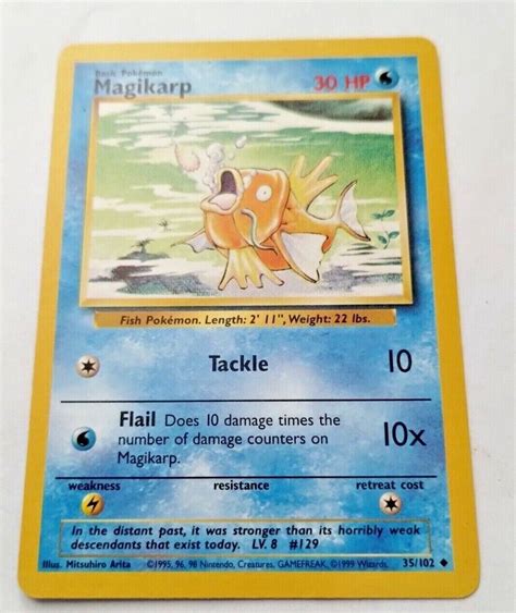 Pokémon TCG Magikarp Base Set 35 102 Regular Unlimited Uncommon