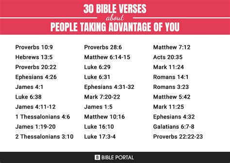 Bible Verses About People Taking Advantage Of You