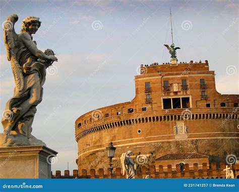 The Fortifications Of Castel Santangelo In Rome Italy Editorial