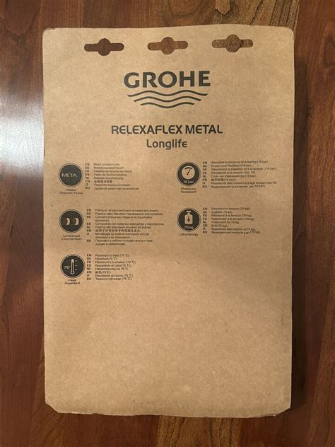 Grohe Relexaflex Metal Longlife Hose 1 2x1 2x1500mm 59in Black