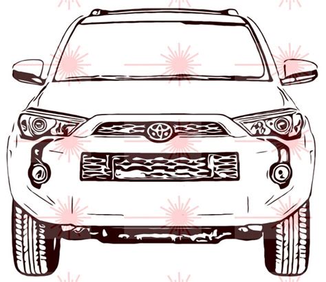 2017 Toyota 4runner Png Svg Dxf Eps Vector Files For Etsy