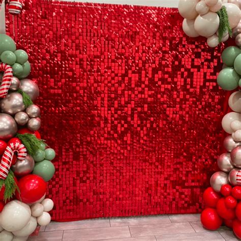 Ruby Red Shimmer Wall Briella Rose Events