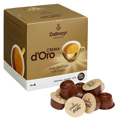 Dallmayr Crema d Oro Kaffeekapseln Arabicabohnen kräftig 16 Portionen