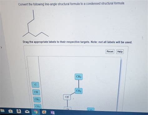 Solved Convert The Following Line Angle Structural Formula