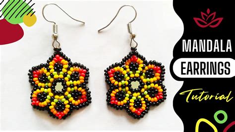 Mandala Beaded Earrings Tutorial How To Make Seed Beads Flower