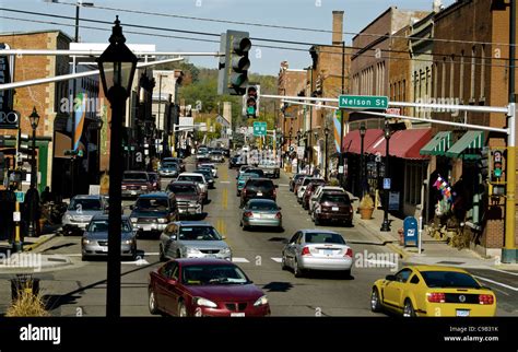 Busy Downtown Street In Stillwater Minnesota A Town Known For Its